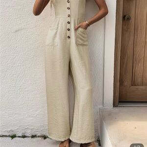 Elegant Cream Jumpsuit